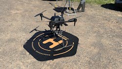 This drone is used to fly ROWs in a pilot project to quantify milkweed. This drone is used to fly ROWs in a pilot project to quantify milkweed.