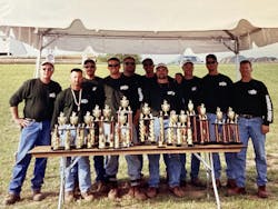 Ivan White and his teammates shown at Florida Lineman's Rodeos over the years. Ivan White and his teammates shown at Florida Lineman's Rodeos over the years.