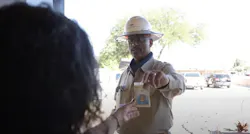 Wayne Walker, a single phase metering technician with TEP, shows his badge in a video released by the utility. It says utility workers will show badges and wear uniforms. Wayne Walker, a single phase metering technician with TEP, shows his badge in a video released by the utility. It says utility workers will show badges and wear uniforms.