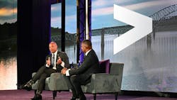 Exelon President and CEO Calvin Butler and Maryland Gov. Wes Moore discuss energy affordability and reliability on stage at Accenture’s IUEC 2025. Exelon President and CEO Calvin Butler and Maryland Gov. Wes Moore discuss energy affordability and reliability on stage at Accenture’s IUEC 2025.