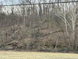 The utilities hardened the grid in high-wind zones up to 20 miles in length, trusting the composite poles to stay standing even if storms pull down the wood poles. The utilities hardened the grid in high-wind zones up to 20 miles in length, trusting the composite poles to stay standing even if storms pull down the wood poles.