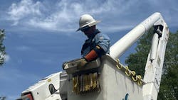 Christopher Clark is a line technician at Duke Energy’s Jamestown Operations Center. Christopher Clark is a line technician at Duke Energy’s Jamestown Operations Center.