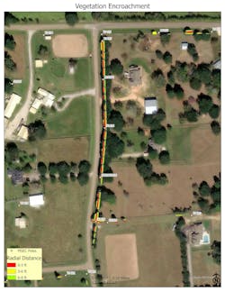 Figure 9. Vegetation encroachment in the MSEC right-of-way. Figure 9. Vegetation encroachment in the MSEC right-of-way.