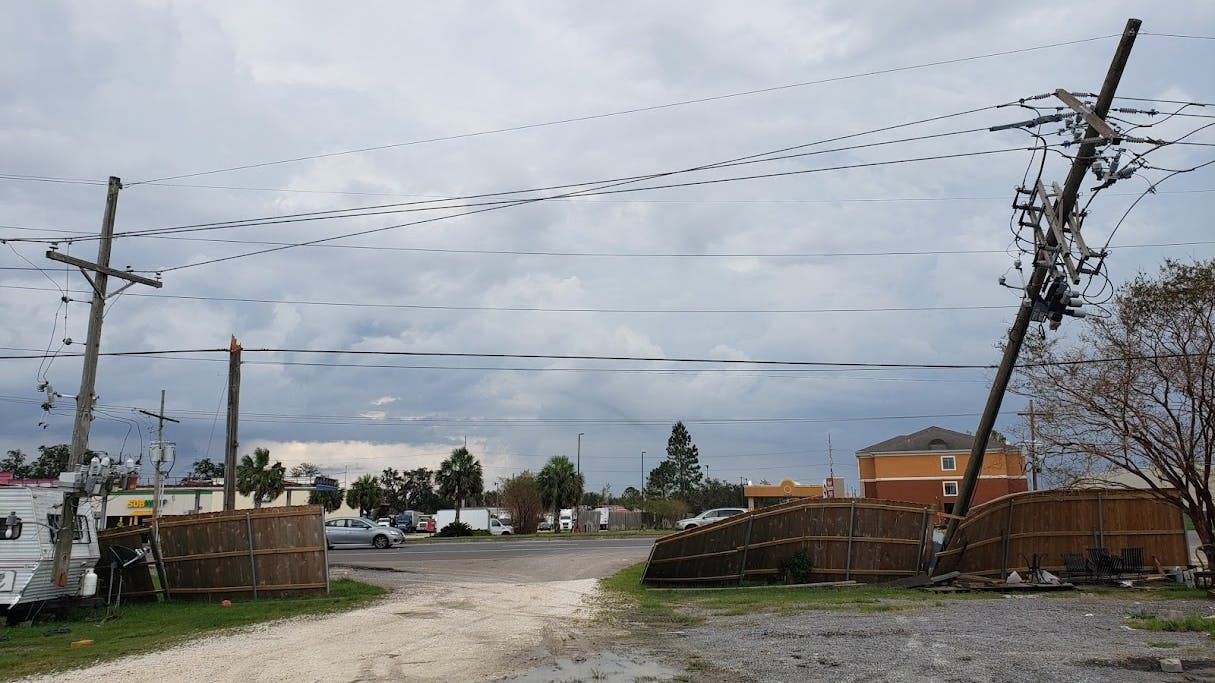 A community's power was out due to a completely broken pole, creating unsafe conditions. This required multiple crews working tirelessly to get power safely and quickly restored.