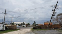 A community's power was out due to a completely broken pole, creating unsafe conditions. This required multiple crews working tirelessly to get power safely and quickly restored. A community's power was out due to a completely broken pole, creating unsafe conditions. This required multiple crews working tirelessly to get power safely and quickly restored.