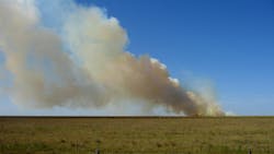 A wildfire in the Texas Panhandle. A wildfire in the Texas Panhandle.
