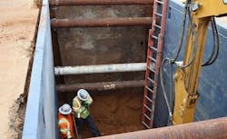 Concrete vaults will house the underground power lines and serve as access points for maintenance. Concrete vaults will house the underground power lines and serve as access points for maintenance.