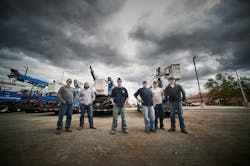 Lineworkers worked together to get the power on quickly following the severe storm, which not only included ice, but also multiple tornadoes. Lineworkers worked together to get the power on quickly following the severe storm, which not only included ice, but also multiple tornadoes.