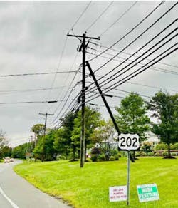This “push pole” and the antiquated phone cables are not likely in utility records. This “push pole” and the antiquated phone cables are not likely in utility records.