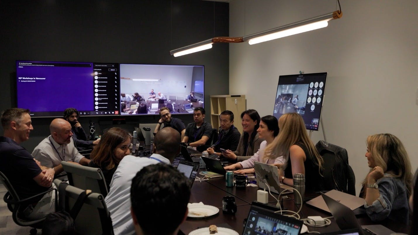 people in a conference room