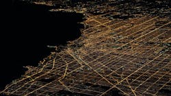 aerial view of grid aerial view of grid