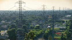 Transmission lines in Anaheim, California Transmission lines in Anaheim, California
