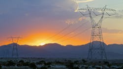 power line in front of sunset power line in front of sunset
