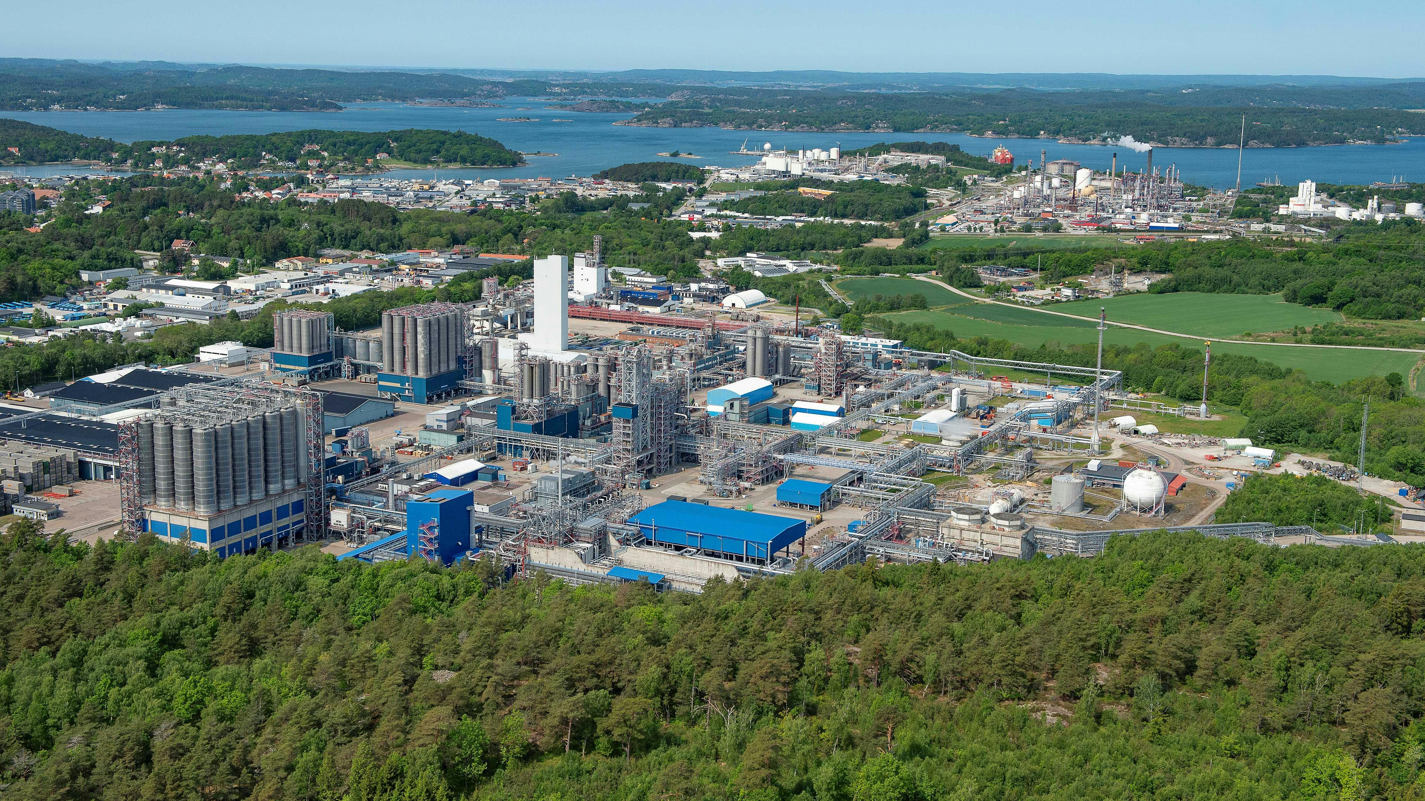 aerial view of factory