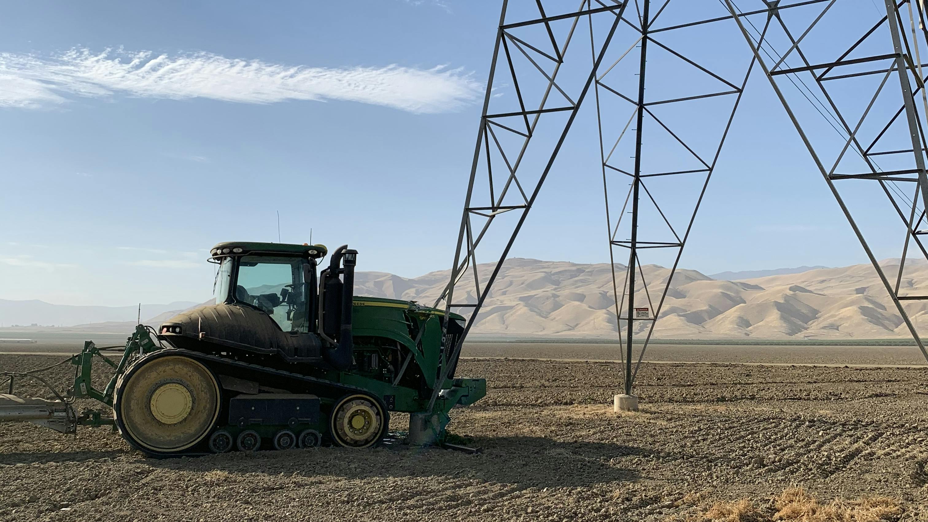 impact-damaged tower