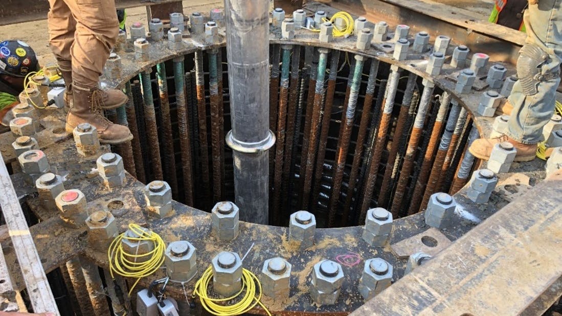 TIP wires installed on Transmission Tower Shaft.