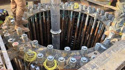 TIP wires installed on Transmission Tower Shaft. TIP wires installed on Transmission Tower Shaft.