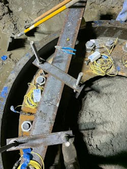 TIP data collection begins on a freshly poured shaft. TIP data collection begins on a freshly poured shaft.