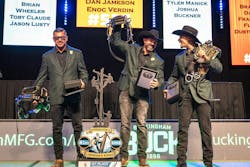 The Sturgeon Electric California/IBEW Local 47 team of Dan Jameson, Enoc Verdin and Joe Maynes won the championship title in the journeyman division at the 2025 International Lineman’s Rodeo. The Sturgeon Electric California/IBEW Local 47 team of Dan Jameson, Enoc Verdin and Joe Maynes won the championship title in the journeyman division at the 2025 International Lineman’s Rodeo.