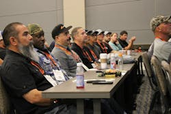 Lineworkers listen and learn during the 2025 International Lineman’s Rodeo Safety and Training Conference. Lineworkers listen and learn during the 2025 International Lineman’s Rodeo Safety and Training Conference.