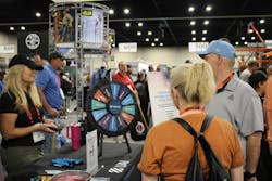 Sonja Trent from Endeavor Business Media gave the attendees the opportunity to spin the wheel for prizes and to enter a raffle drawing for a Milwaukee Tool package in the T&D World booth. Sonja Trent from Endeavor Business Media gave the attendees the opportunity to spin the wheel for prizes and to enter a raffle drawing for a Milwaukee Tool package in the T&D World booth.