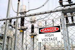 fence with danger sign fence with danger sign