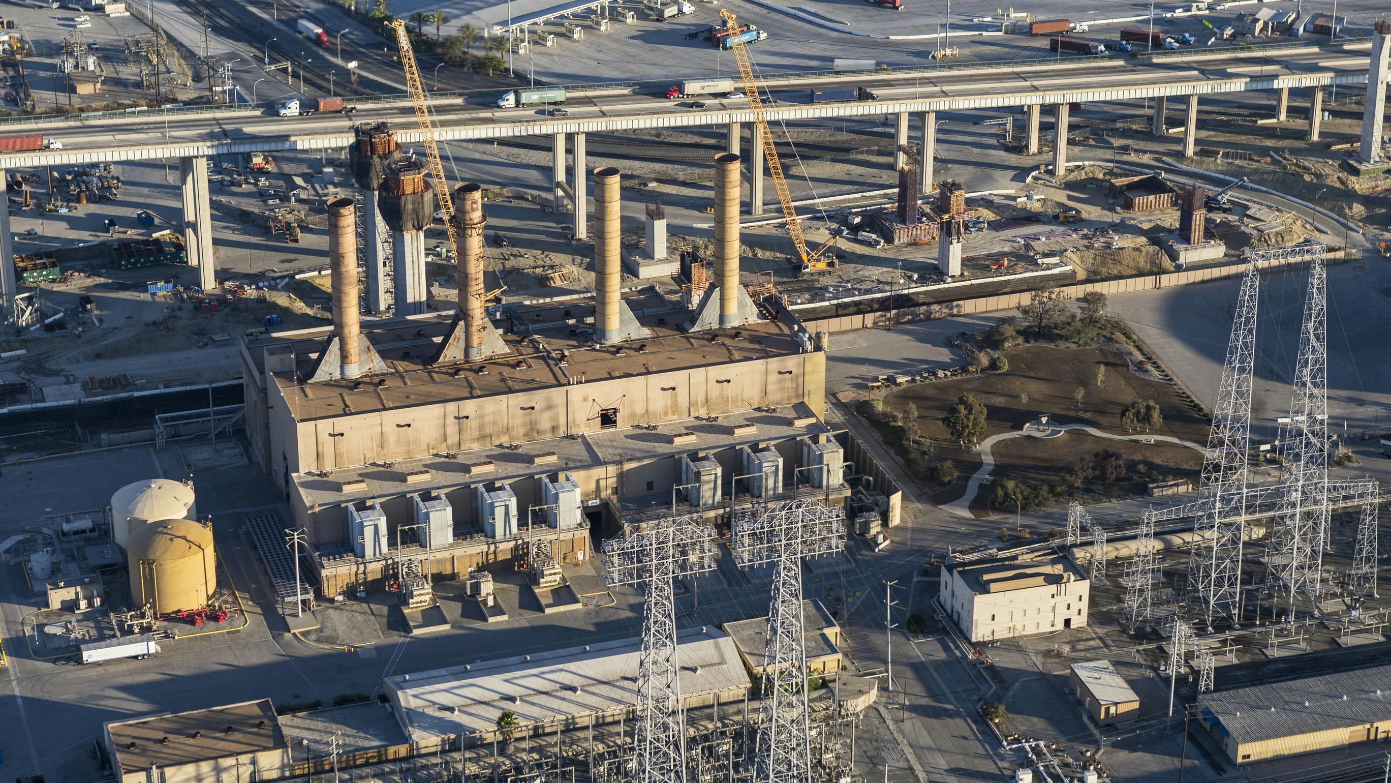 NRG natural gas powered power plant on Terminal Island, California.