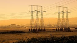 Power Lines Industrial Silhouette Power Lines Industrial Silhouette