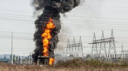 Fire at a power substation Fire at a power substation