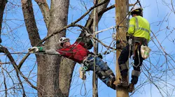 Scott Lee Woodruff, left, has worked as both a telecom and electrical lineworker during his career in the trade.