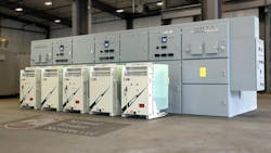 38kV multi-feeder double ended line-up with Con Edison revenue metering cubicles. 38kV multi-feeder double ended line-up with Con Edison revenue metering cubicles.