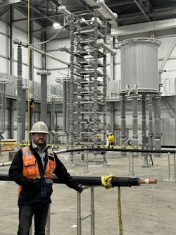 Two modest cables carry 1.2 GW from Canada to New York City. Two modest cables carry 1.2 GW from Canada to New York City.