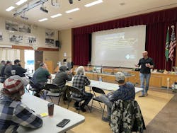 Ken Lulow trains lineworkers on how to focus not only on physical strength but also mental health in the line trade. Ken Lulow trains lineworkers on how to focus not only on physical strength but also mental health in the line trade.