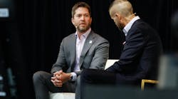 Mike Delaney, vice president of strategy and innovation for PG&E, along with Itron president and CEO Tom Dietrich. Mike Delaney, vice president of strategy and innovation for PG&E, along with Itron president and CEO Tom Dietrich.