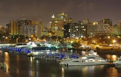 San Juan, Puerto Rico at night. San Juan, Puerto Rico at night.