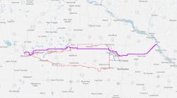 Mankato–Mississippi River Transmission Project route map. Mankato–Mississippi River Transmission Project route map.