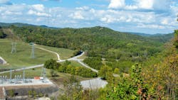 power substation and lines in country power substation and lines in country