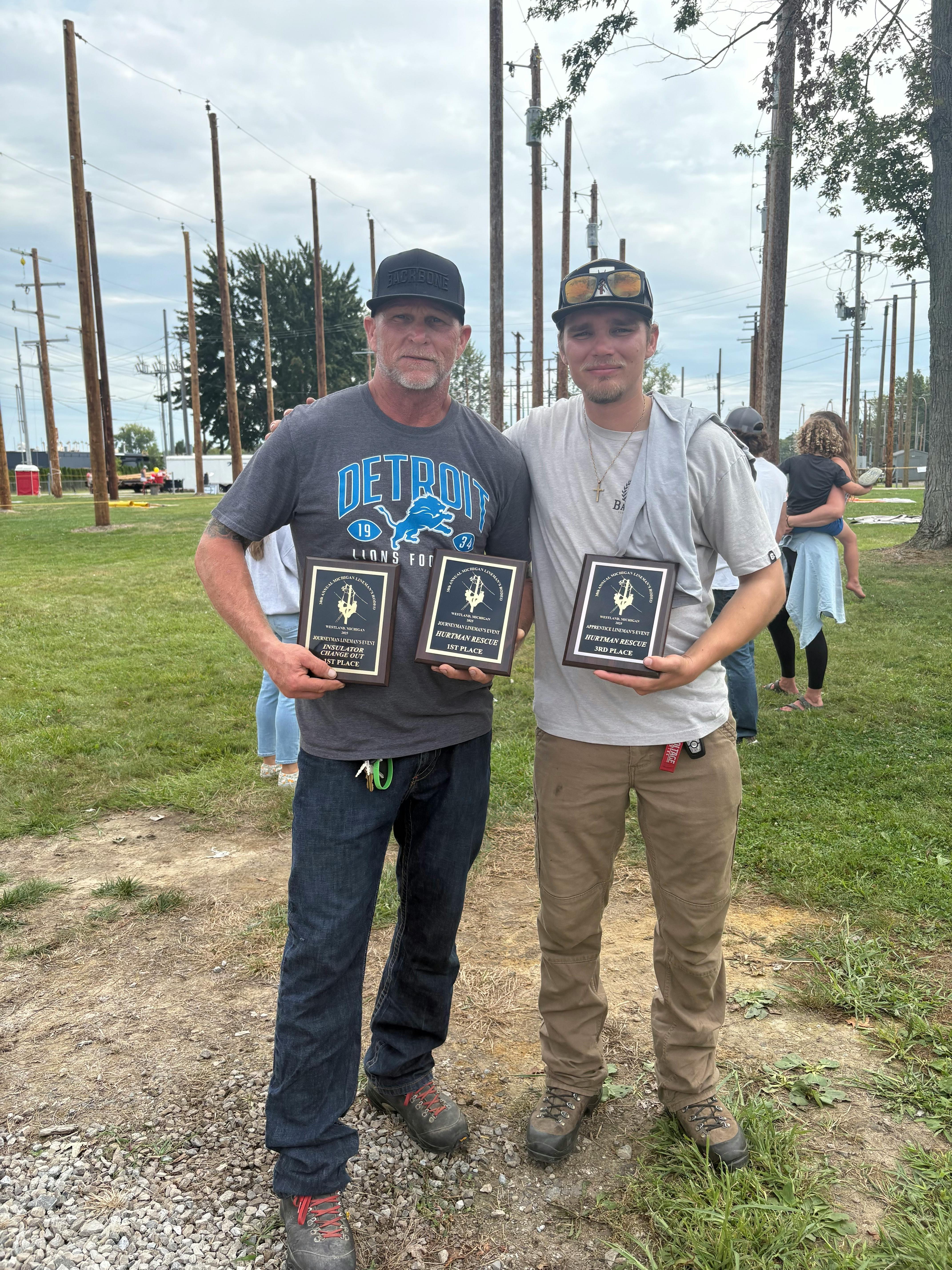 Tom Jeffers won the Milwaukee Tool package in the raffle drawing in the T&D World booth at the 2025 International Lineman&rsquo;s Expo.