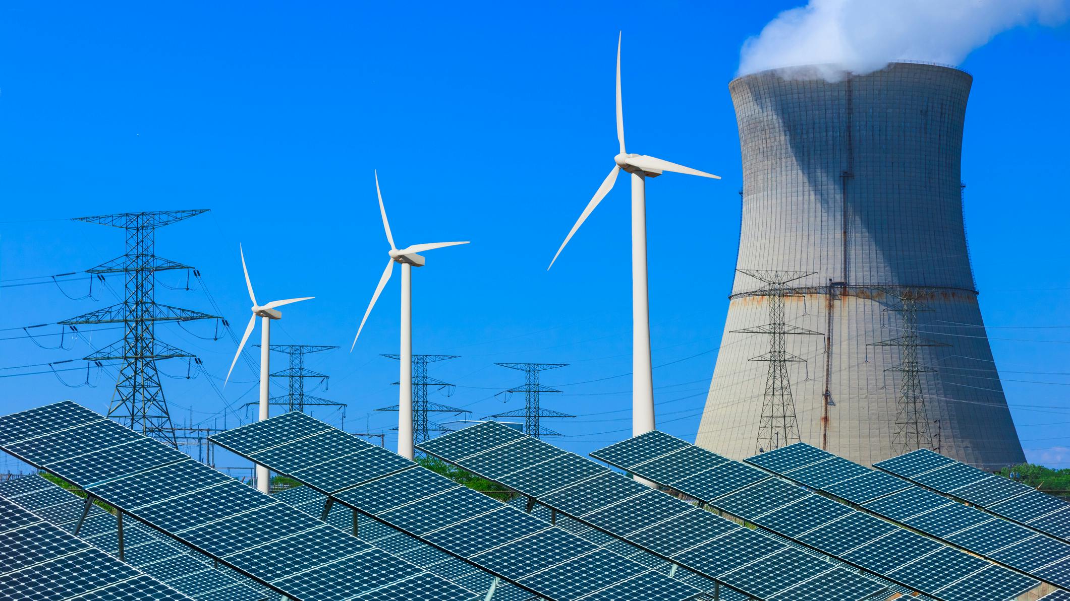 nuclear power line wind and solar