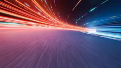 tunnel with moving lights as in racing tunnel with moving lights as in racing