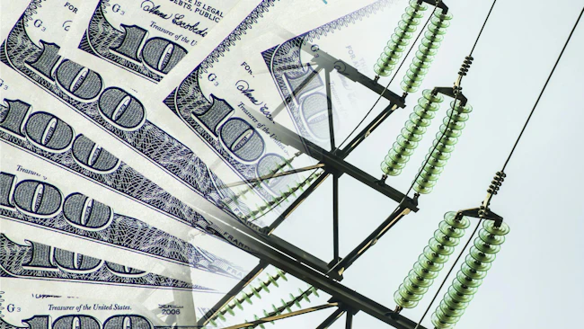 money behind power lines