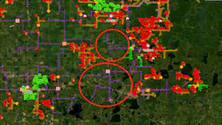 Circuits cleared in Year 1 of WREC’s vegetation management cycle experienced zero outages during a major storm event in June 2025. Circuits cleared in Year 1 of WREC’s vegetation management cycle experienced zero outages during a major storm event in June 2025.