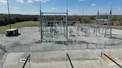 A substation’s dead-end structure.