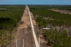 Sentaero 6 automatically captures data over a transmission ROW while dealing with a little crosswind. Sentaero 6 automatically captures data over a transmission ROW while dealing with a little crosswind.