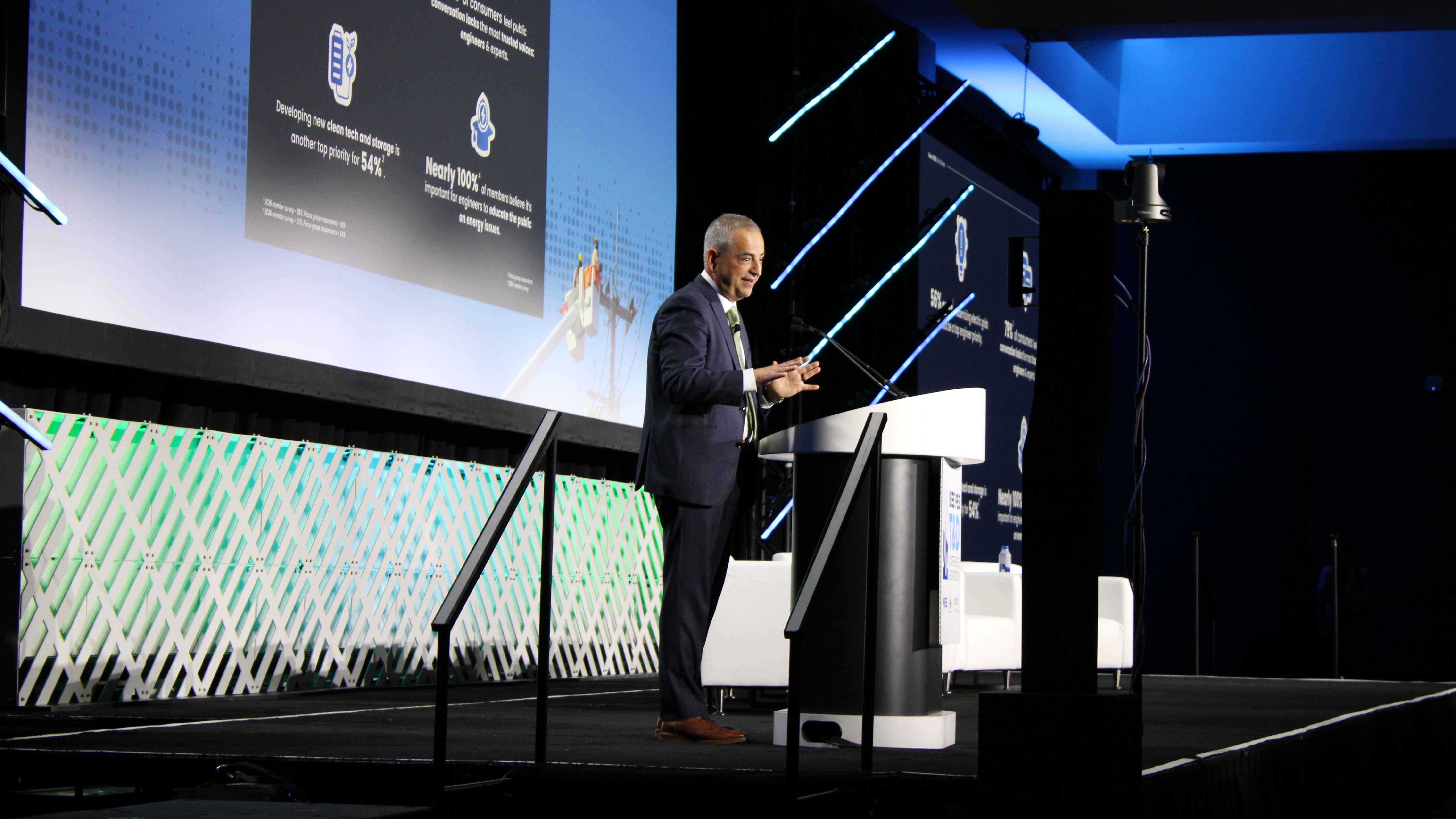 Chris Kofinis, CEO of Park Street Strategies, kicked off the 2026 IEEE PES T&D Conference and Exposition in Chicago.