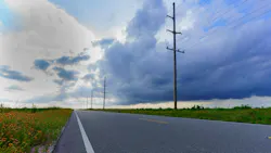 power lines by road power lines by road