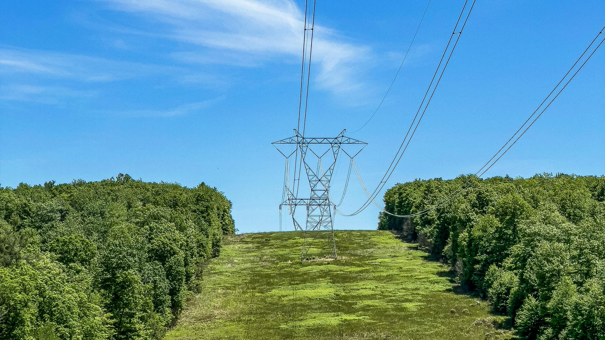 power line across landscape