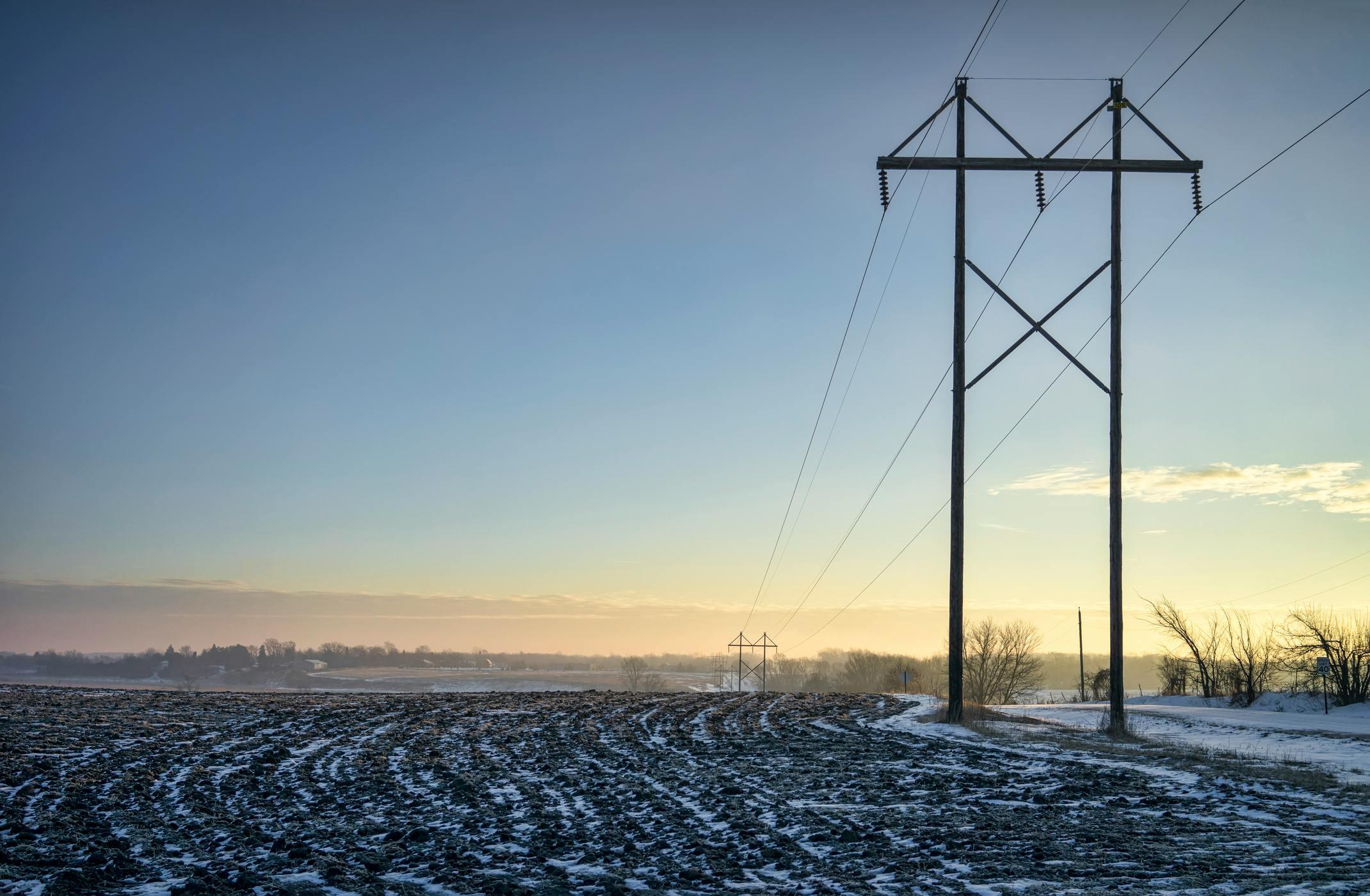 power lines in midwest