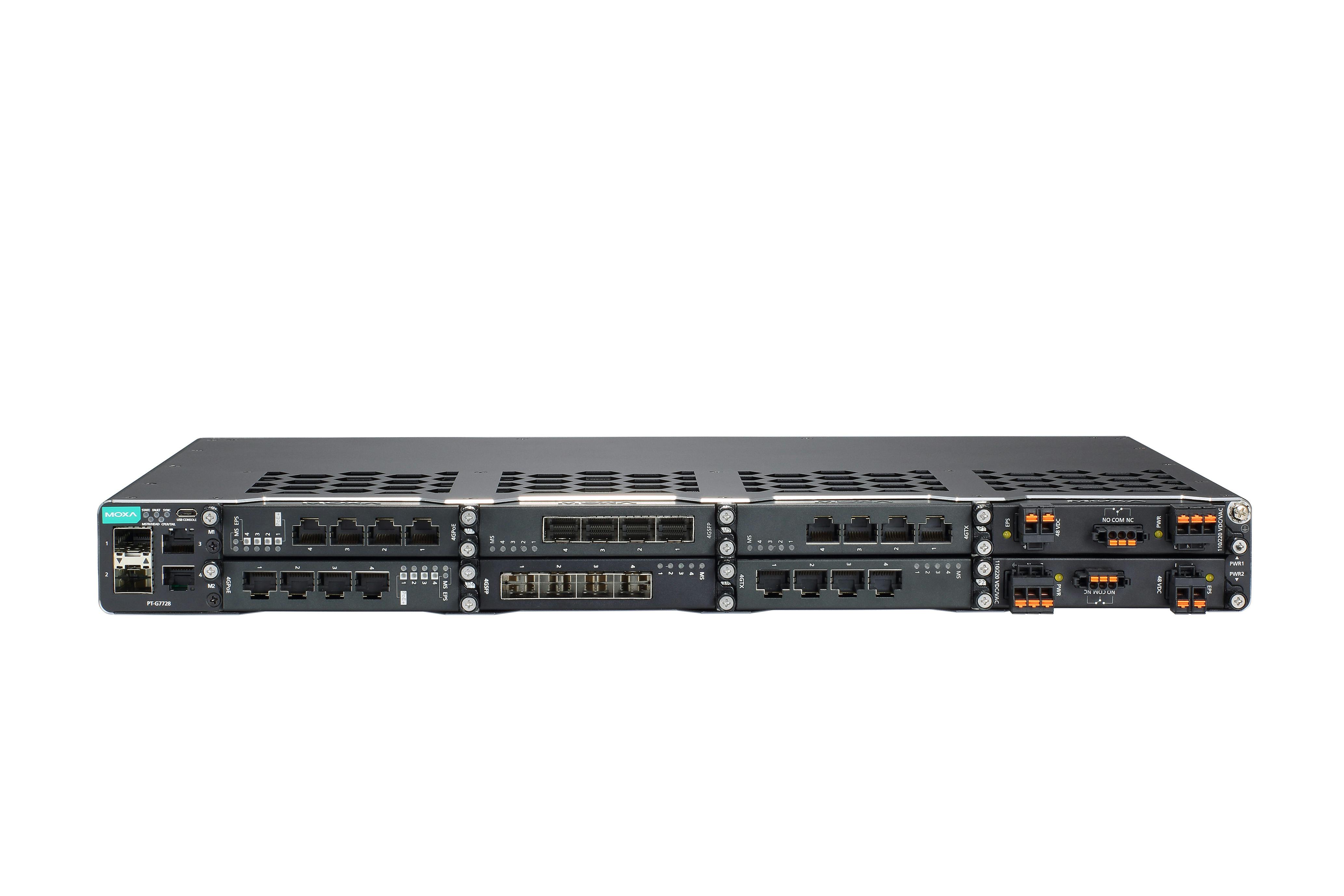 the MOXA PT-G7000 Gigabit Ethernet Rackmount Switch Series