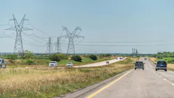 power lines along highway